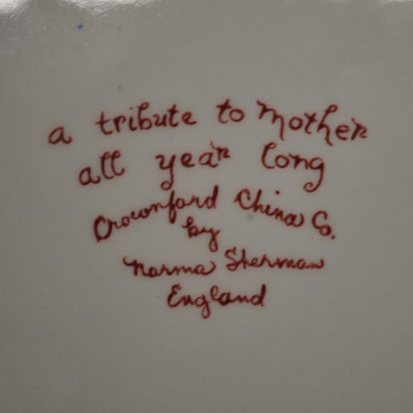 1974 TWO mother & child plates crownford china happy birthday & home (42) - Picture 5 of 10